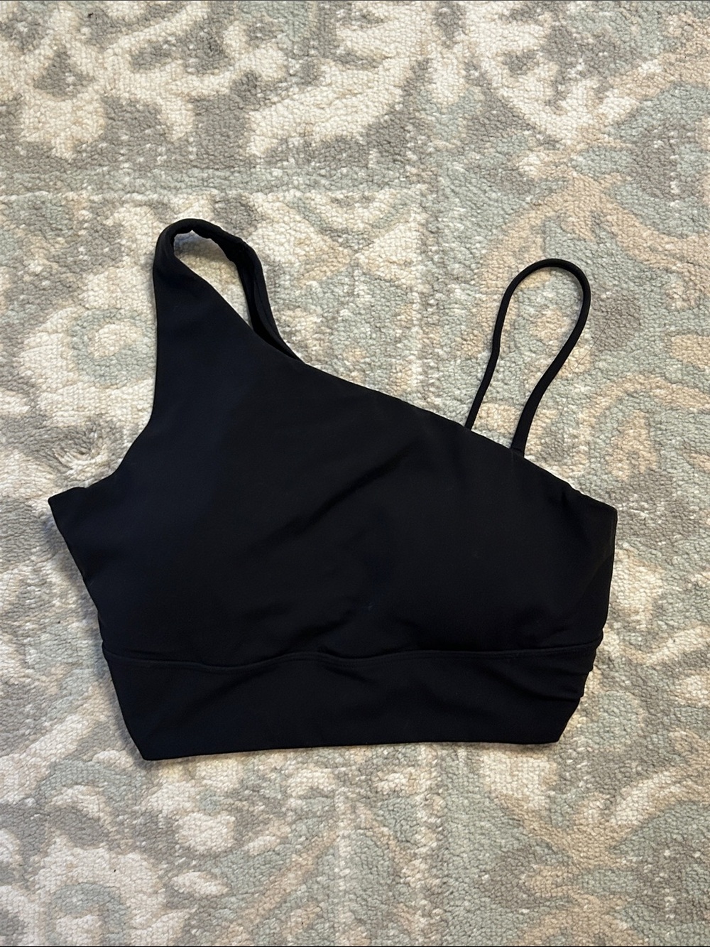 Athleta Black One-Shoulder Sports Bra